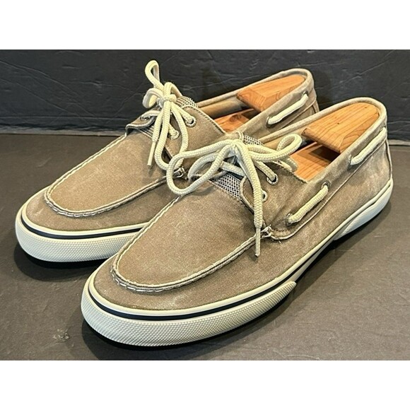 Sperry Halyard 2 Eye Salt Washed Brown Boat Shoes Men's Sz. 11 - Picture 1 of 9